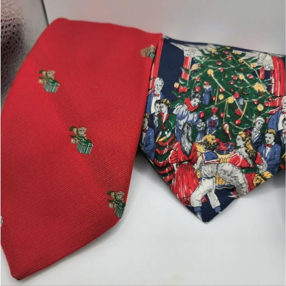Vintage Men's Christmas Tie Bundle